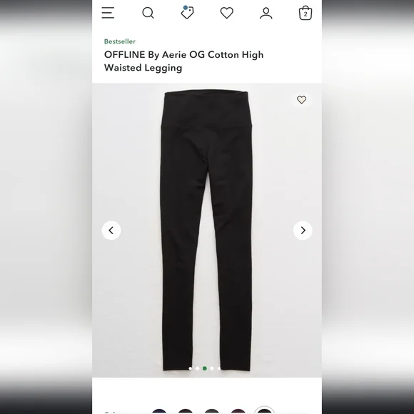 Aerie Offline OG High Waisted Cotton Legging - Picture 2 of 2